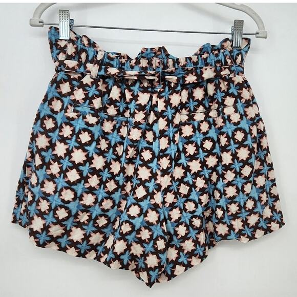 New NWOT Loft Paper Bag Pull On Shorts Sun Washed Floral Linen Blend Size Small - Picture 5 of 10